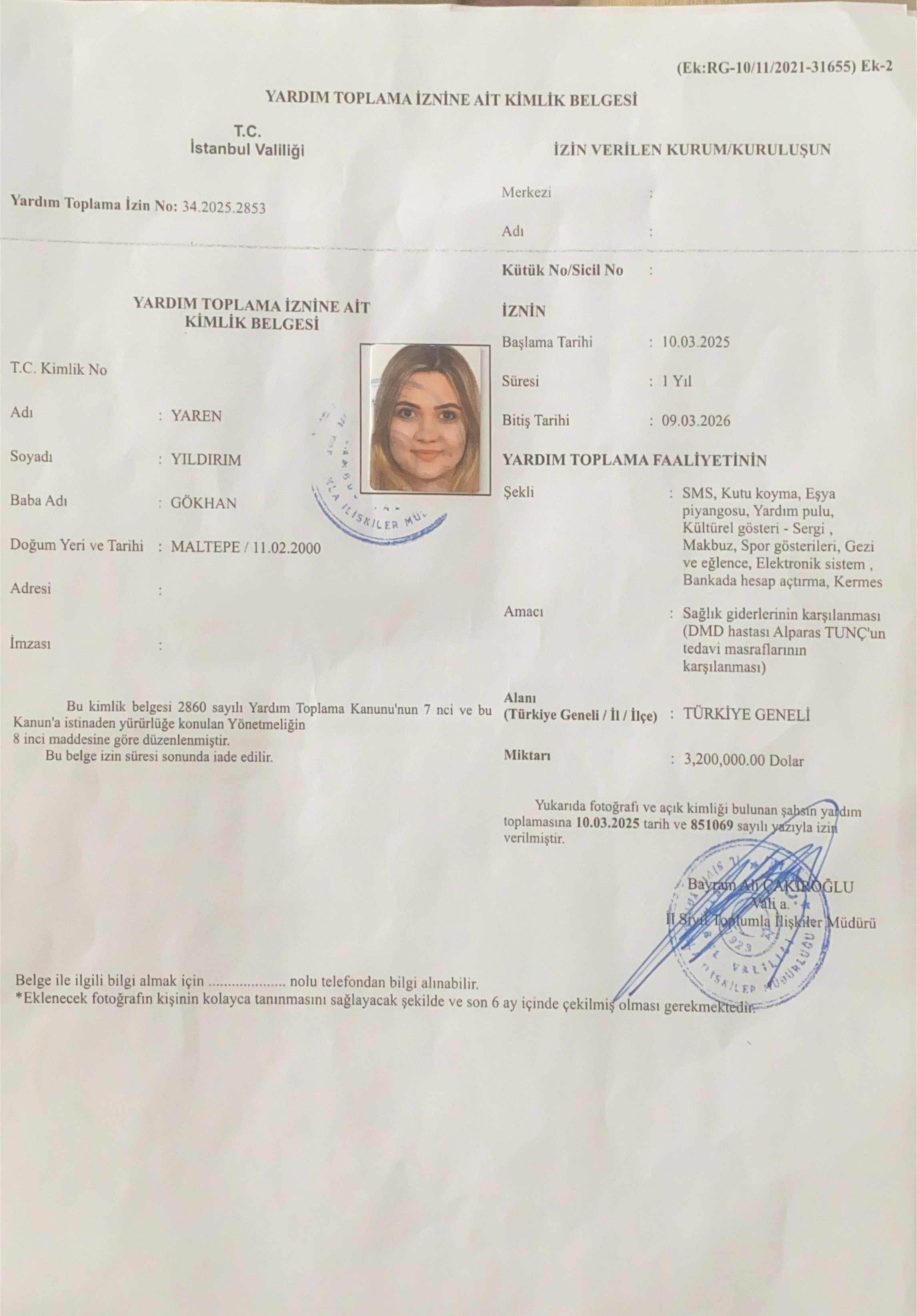 İzin Kimlik Belgesi